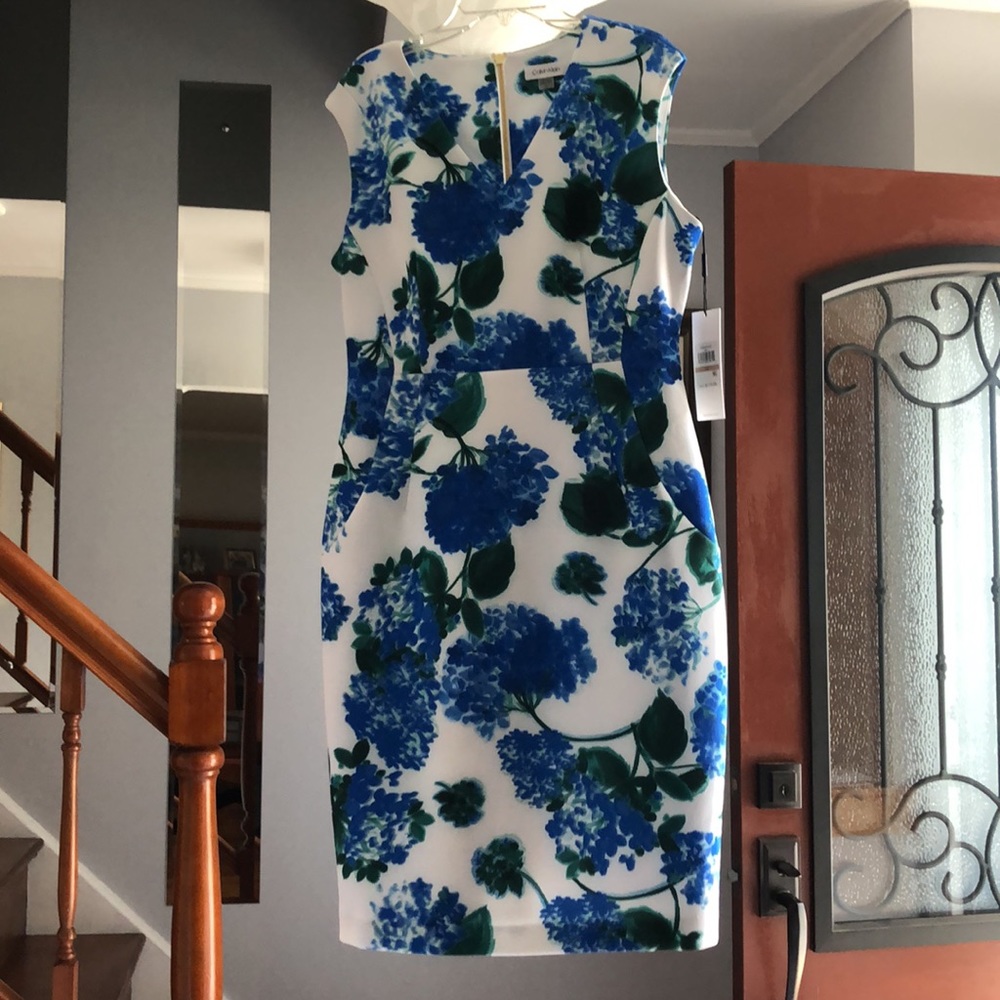 Calvin Klein Blue and Green Floral Dress - Picture 8 of 8